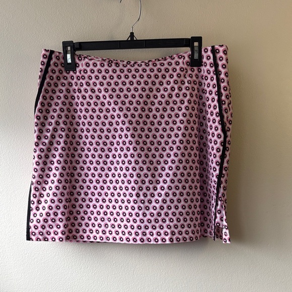 Golftini Pants - Golftini Women’s Pink & Black Geometric Print Skort Size 10